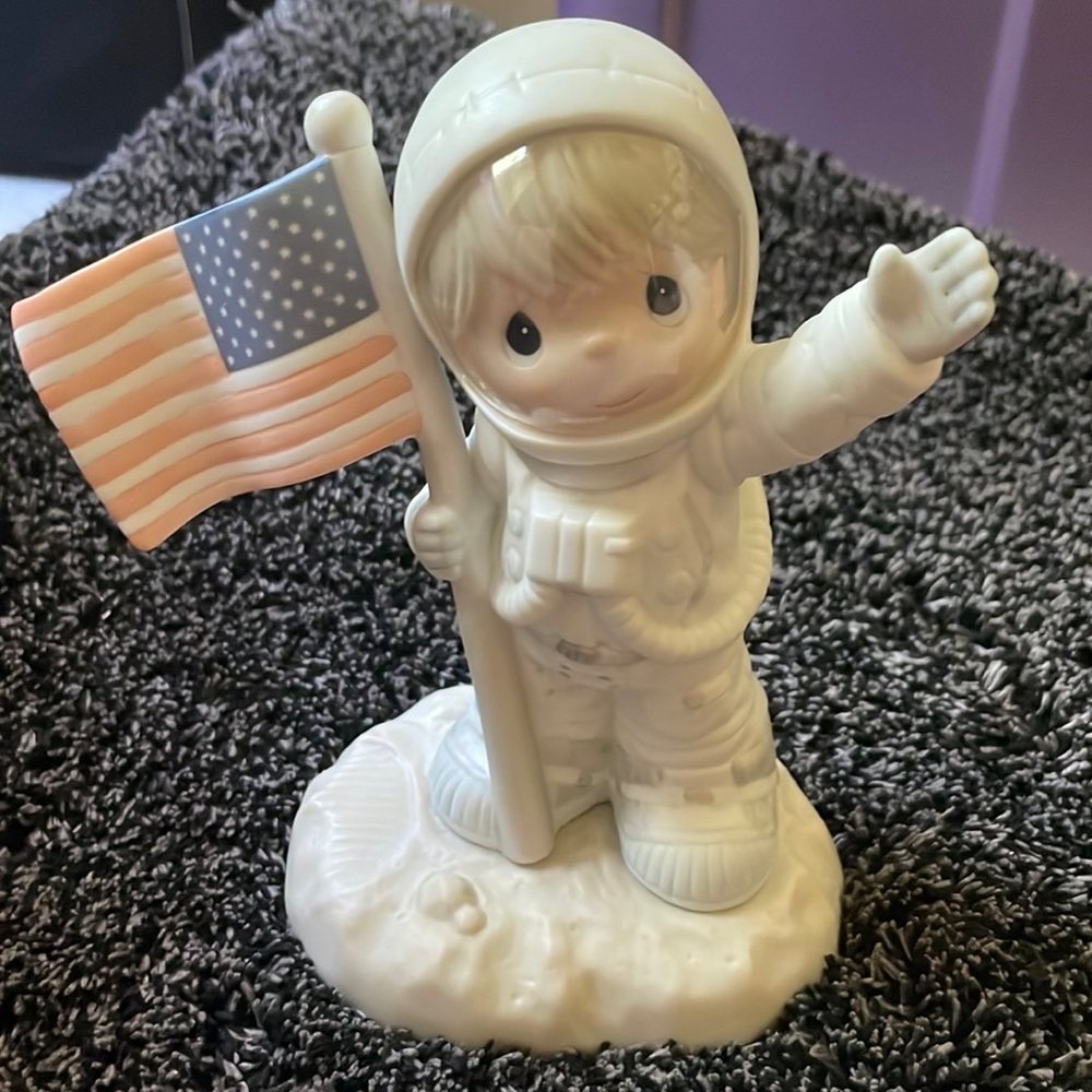 Precious Moments “ one small step” limited edition figurine